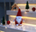 Figurë dekorative Saska Christmas Santa, 25cm, me thes dhuratash, e kuqe