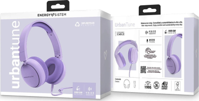 Kufje mbi vesh Energy Sistem UrbanTune, me kabllo, 3.5mm, lejla