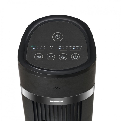 Ventilator kullë Heinner HMTF-D3BK, kontroll digjital, telekomandë, i zi