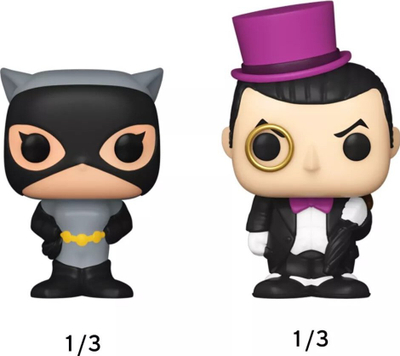 Figurina koleksionuese Funko Bitty POP DC Batman 4 Pack, set vinyl të vegjël, 2.3cm, shumëngjyrëshe