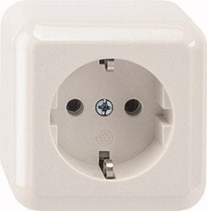 Ѕиден штекер Merten MEG2301-8719, CEE 7/3 CEE 7/4, 250V 16A, бела