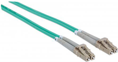 Kabllo fibër optike Intellinet OM3 50/125 LC LC, Duplex, 2m, jeshile