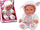 Kukull Baby Doll Leantoys, 21cm, komplet i bardhë