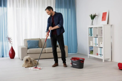Set mop Vileda Turbo 151153 me kovë, sistem rrotullimi, bisht teleskopik