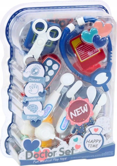 Set lodër doktor LEAN Toys Small Doctor, 15 copë, 300x210 mm, shumëngjyrësh