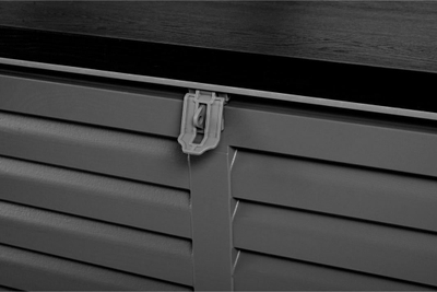 Кутија за во двор Garden Chest, 143 x 57 x 53.5 cm, 390L, црна и сива