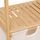 Raft buke Bamboo Tidy Box, 72 x 33 x 109 cm, 2 shporta, bezhë