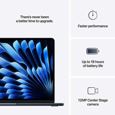 Apple MacBook Air, 13.6", M4 10-core, 24GB, 512GB SSD, 10-core GPU, Midnight