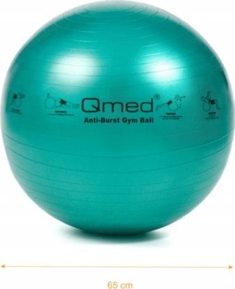Top gjimnastike QMED Abs Gym Ball M, 65 cm, gri