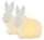 Set dekorativ Sirius Candles Elin Rabbit, 2 copë, LED, i bardhë