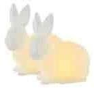 Set dekorativ Sirius Candles Elin Rabbit, 2 copë, LED, i bardhë