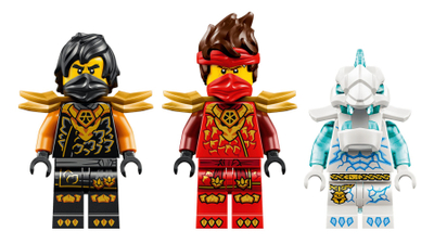 Set LEGO Ninjago Kai and Cole’s Multifunctional Vehicles 71864, lodër ndërtuese, shumëpjesësh, shumëngjyrëshe