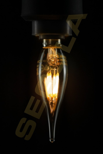 Llambë LED Segula French, qiri, E10, 1.5W, 2200K, transparente