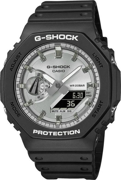 Orë dore Casio G-Shock GA-2100SB-1AER, quartz, rezistente 20 bar, e zezë