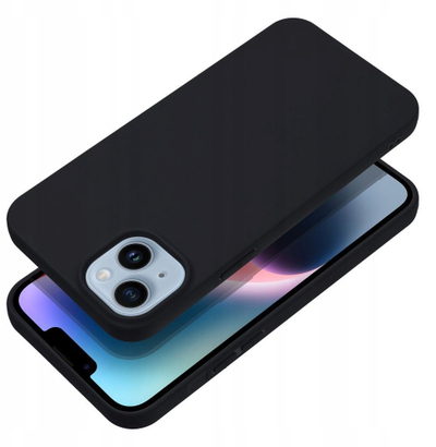 Mbulesë telefoni Matt Case Motorola Edge 50, goma TPU e butë, mat, e zezë