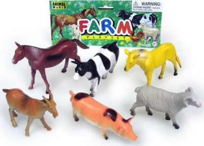 Сет играчки Хипо Домашни Животни, 6 фигури, 14-16cm, шарени