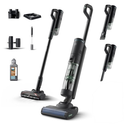 Fshesë me korrent Philips AquaTrio Cordless 7000 Series XW7263/11, pa kabllo, 3 në 1, gri