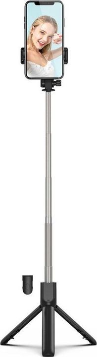 Selfie stick tripod RoGer V17, telekomandë Bluetooth, për smartphone, i zi
