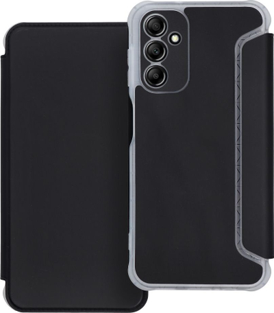 Futrollë Piano Book për Samsung Galaxy A14 4G / A14 5G, mbrojtëse me kapak, e zezë