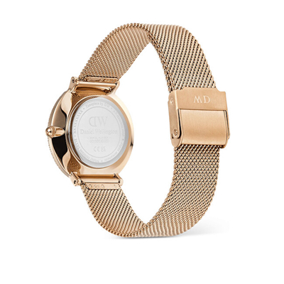 Orë dore për femra Daniel Wellington Crystalline Bezel Melrose DW00100823, ari rozë