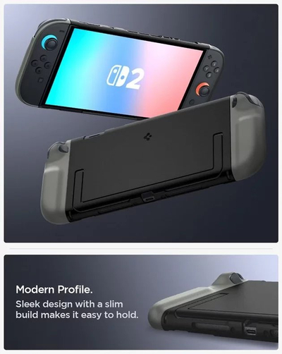 Mbështjellës Spigen Nano Pop Black Sesame, për Nintendo Switch 2, polikarbonat, i zi