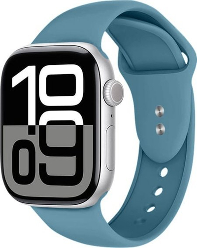Rrip ore Crong Liquid për Apple Watch, 44/45/46/49 mm, silikon, marine