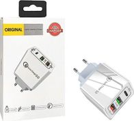 Karikues muri Original Quick Charge 3.0, 20W, 2xUSB PD, i bardhë