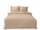 Сет чаршафи Matex Bed Linen Satin, 220x200 cm, памук сатен waffle, беж