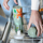 Bidon uji për kalamoj Koziol Harry, 425 ml, me kapak kundra rrjedhjes, jeshil