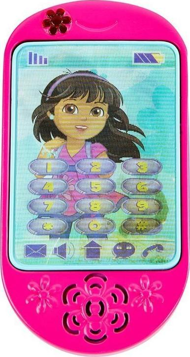 Telefoni lodër Fisher-Price Uno Smartphone Dora, me tinguj frëngjisht, për kalamaj, shumëngjyrësh
