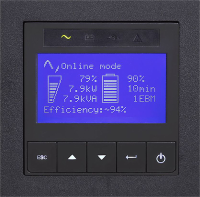 UPS Eaton 9PX 11kVA, 10kW, për në raft a më vete, i zi