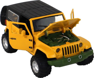 Makina lodër off-road Lean Alloy Car Model, 1:32, mekanizëm fërkimi, e verdhë