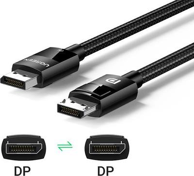 Kabllo Ugreen DisplayPort në DisplayPort, 1m, e zezë