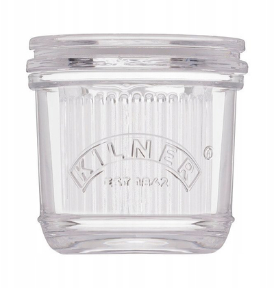 Enë gjalpi Kilner Butter Dish KI25115, 10.8 x 10.5 x 17 cm, qelq transparent