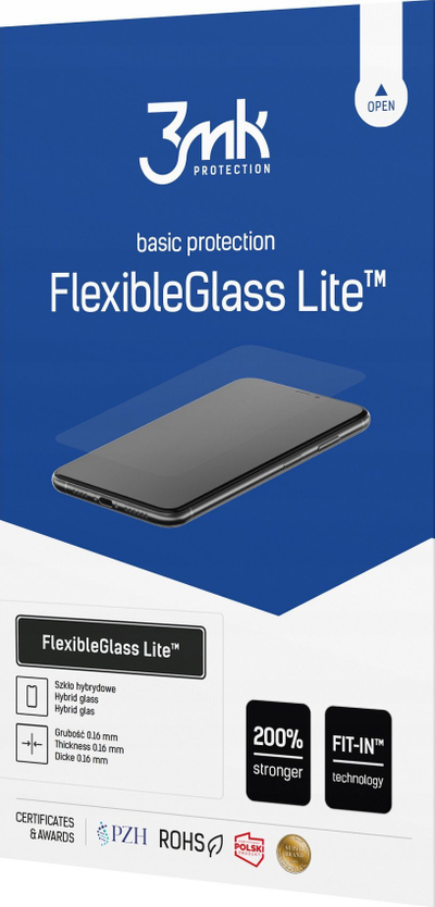 Xham mbrojtës hibrid 3MK FlexibleGlass Lite, për Nokia 2.1, 0.16mm, transparent