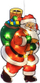 Stoli Krishtlindjesh Rebel Santa Claus, dekor figurine, LED dritë e bardhë e ngrohtë