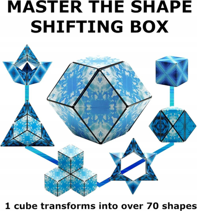 Lodër magnetike Shashibo Mystic Ocean, kub transformues, mbi 70 forma, shumëngjyrëshe