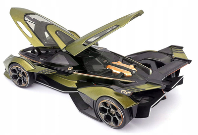 Maket makinë Lamborghini V12 Vision GT, shkallë 1:18, metal die-cast, jeshile metalike