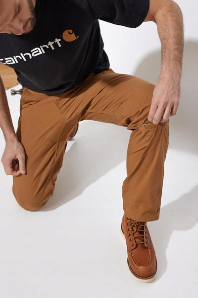 Pанталони за работа Carhartt Steel Rugged Utility, relaxed fit, големина 30 32, кафеави