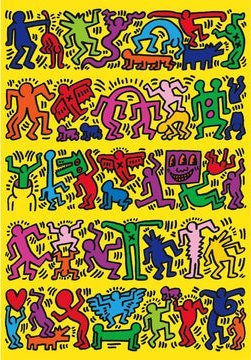 Puzzle Clementoni Compact Art Keith Haring, 1000 copa, shumëngjyrësh