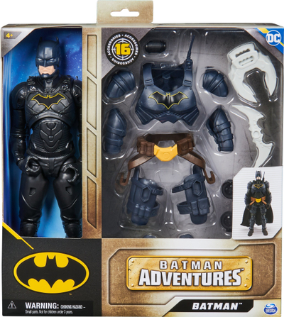 Figurinë DC Comics Batman Adventures, 30 cm, me aksesorë armature, e zezë