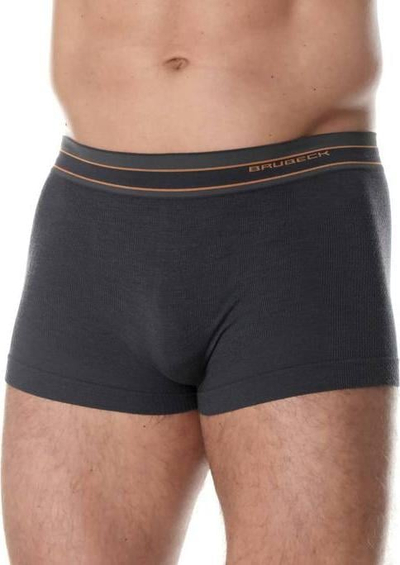 Bokserë Brubeck BX10870, lesh merino Active Wool, termikë, gri