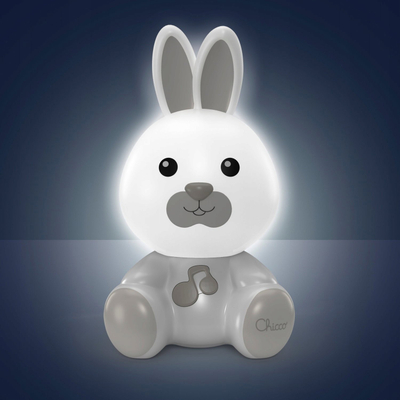 Dritë nate Chicco Rabbit Night Light, set 3 copa, për kalamaj, shumëngjyrëshe