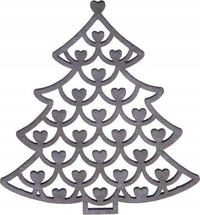 Ornament druri varëse për Krishtlindje MFP 8885454, 15 cm, gri e errët