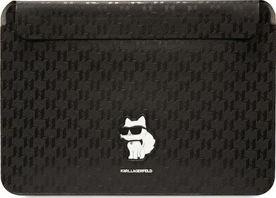 Mbrojtëse laptopi Karl Lagerfeld Saffiano Monogram Choupette, 14", e zezë