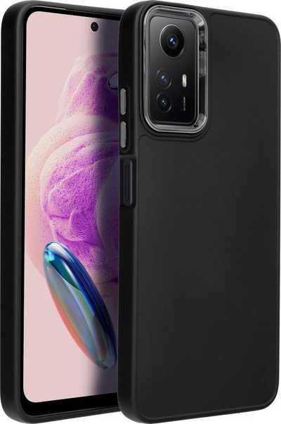 Mbulesë telefoni Frame për Xiaomi Redmi Note 12S, gomë TPU e butë, me mbrojtje kamere, e zezë