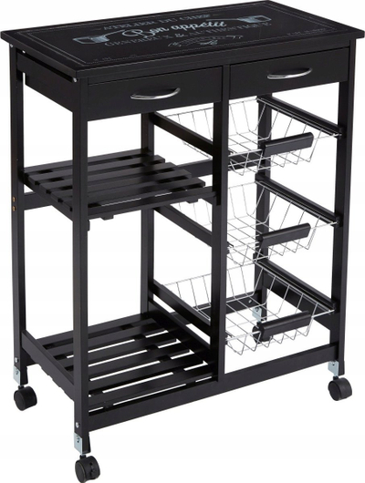Mobilje me rrota Atmosphera Gustaf, MDF, 61cm, e bardhë