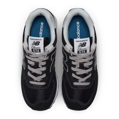 Патики New Balance WL574EVB, женски, антилоп кожа, сиви