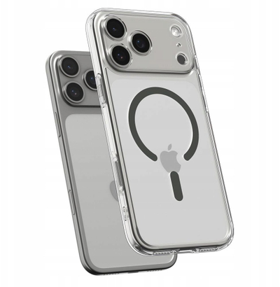 Mbulesë telefoni Spigen Ultra Hybrid MagSafe për iPhone 17 Pro, transparente, grafit