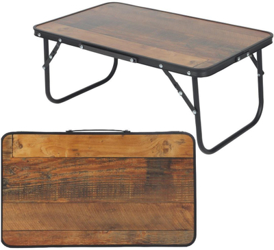 Tavolinë turistike Campingaz 56x34x24 cm, MDF dhe alumini, kafe e zezë